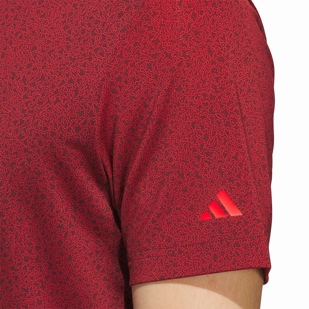 EasyCareFabric adidas Ultimate365 Mini Bunker Polo Shirt - Aurora Ruby