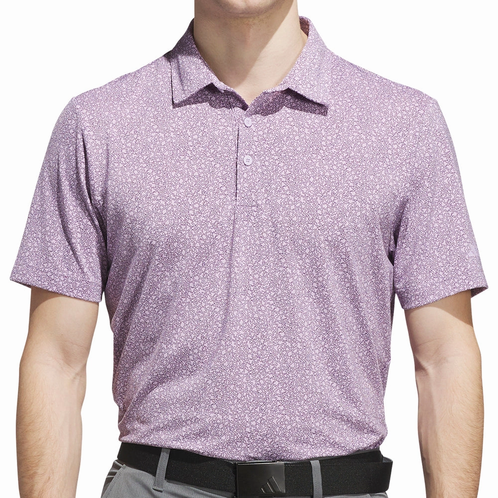 All Season Wear adidas Ultimate365 Mini Bunker Polo Shirt - Powder Plum
