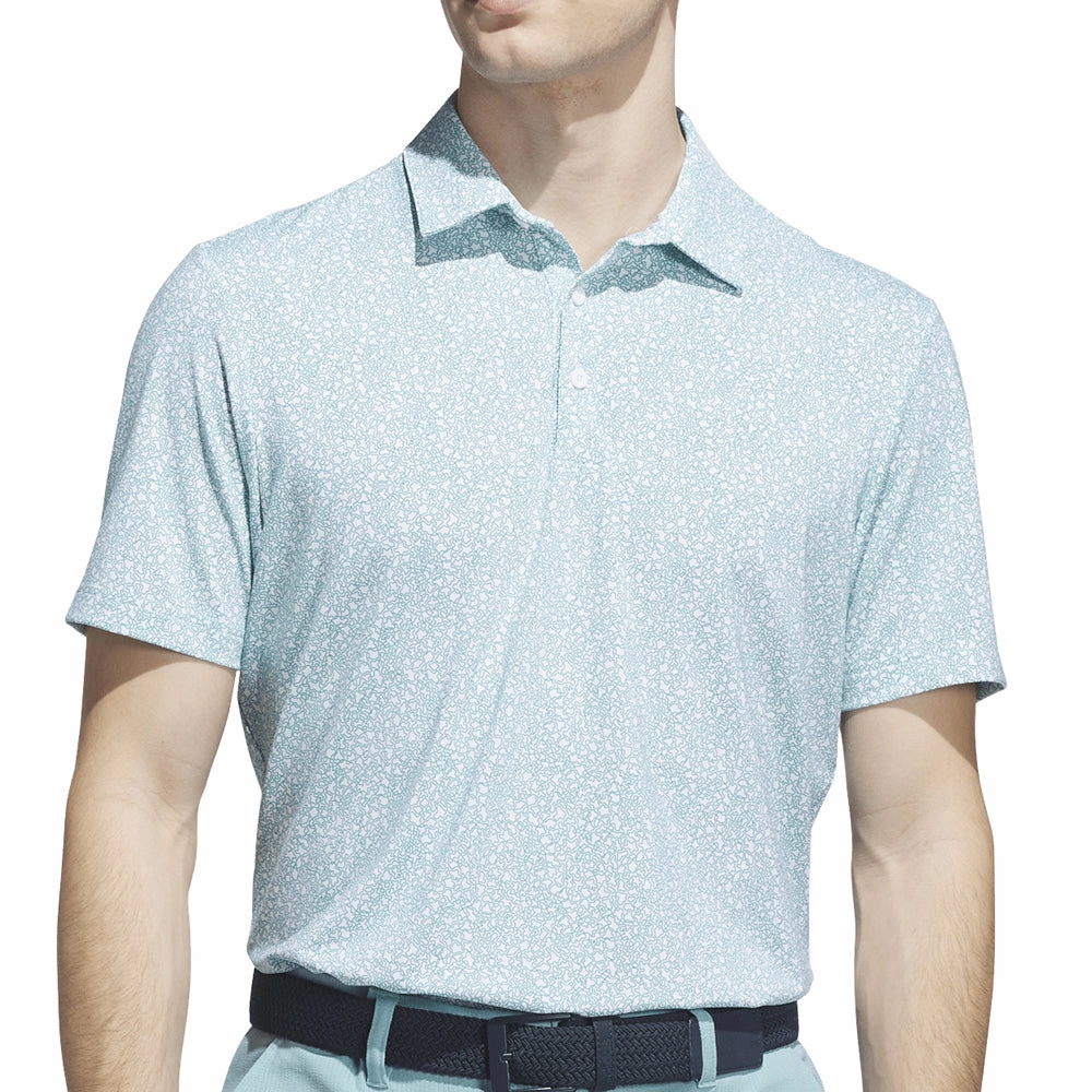 adidas Ultimate365 Mini Bunker Polo Shirt - Pure Teal Minimalist purity