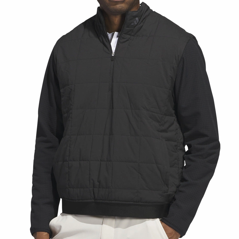 Durable Build Lightweight Comfort adidas Ultimate365 Quilted DWR 1/2 Zip Pullover - Black