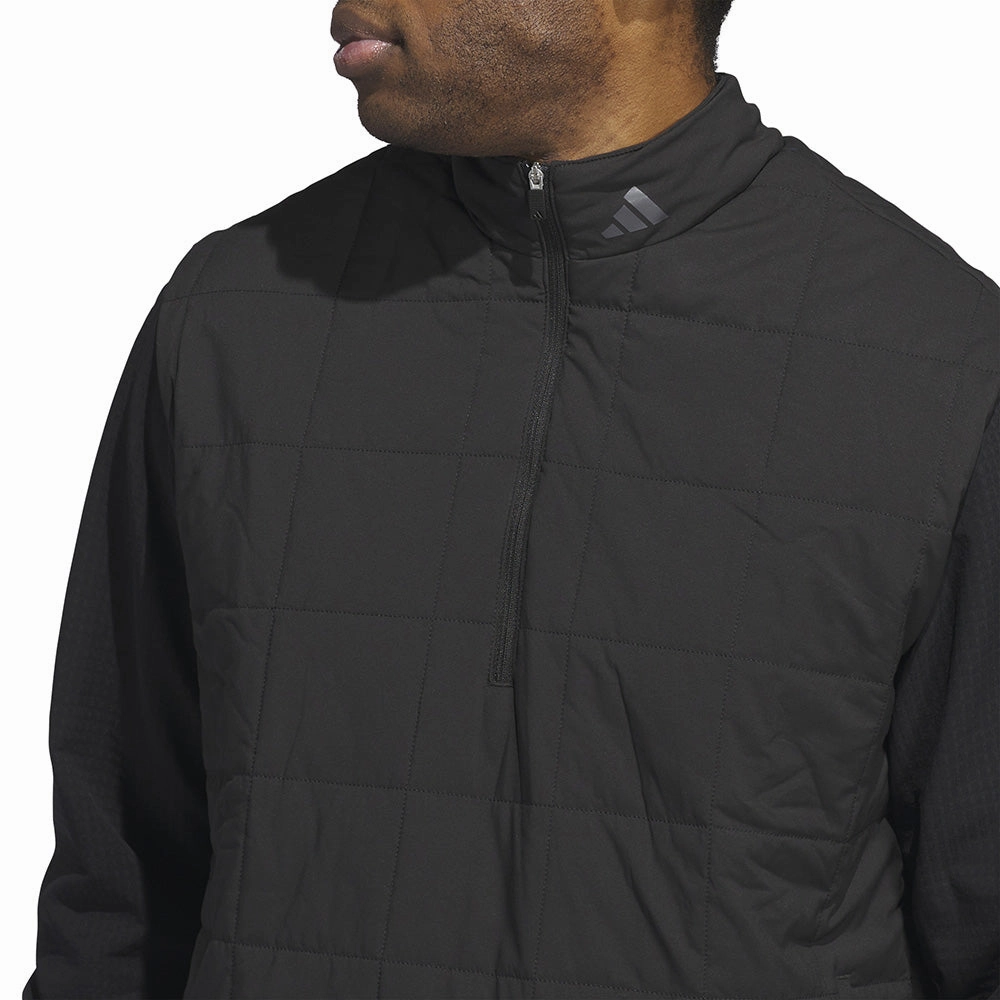 adidas Ultimate365 Quilted DWR 1/2 Zip Pullover - Black non hooded
