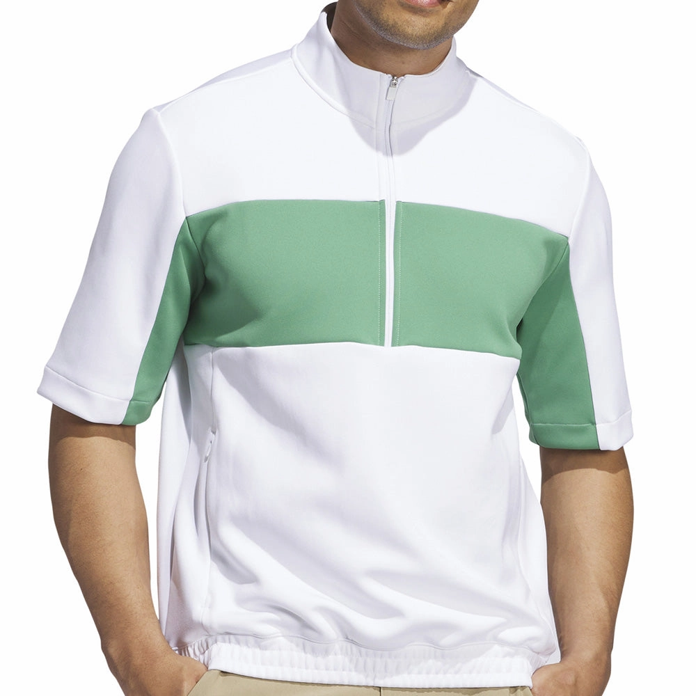Outdoor Minimal adidas Ultimate365 Short Sleeve 1/2 Zip Pullover - White