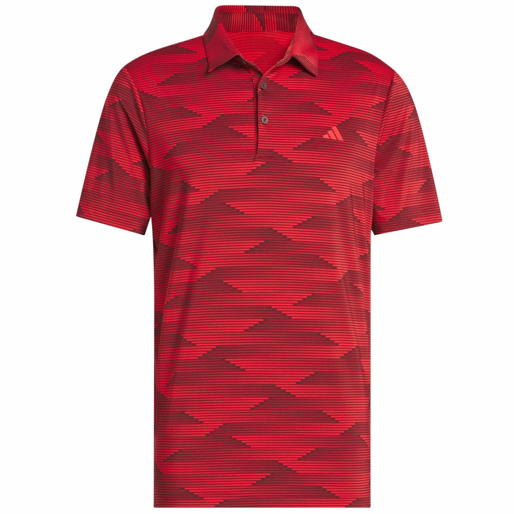 adidas Ultimate365 Speed Stripe Polo Shirt - Aurora Ruby/Pure Ruby Relaxed Comfort Layered Comfort