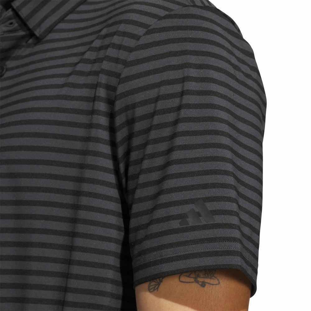 Comfortable Shape Pre Shrunk Fabric adidas Ultimate365 Stripe Polo Shirt - Black/Carbon