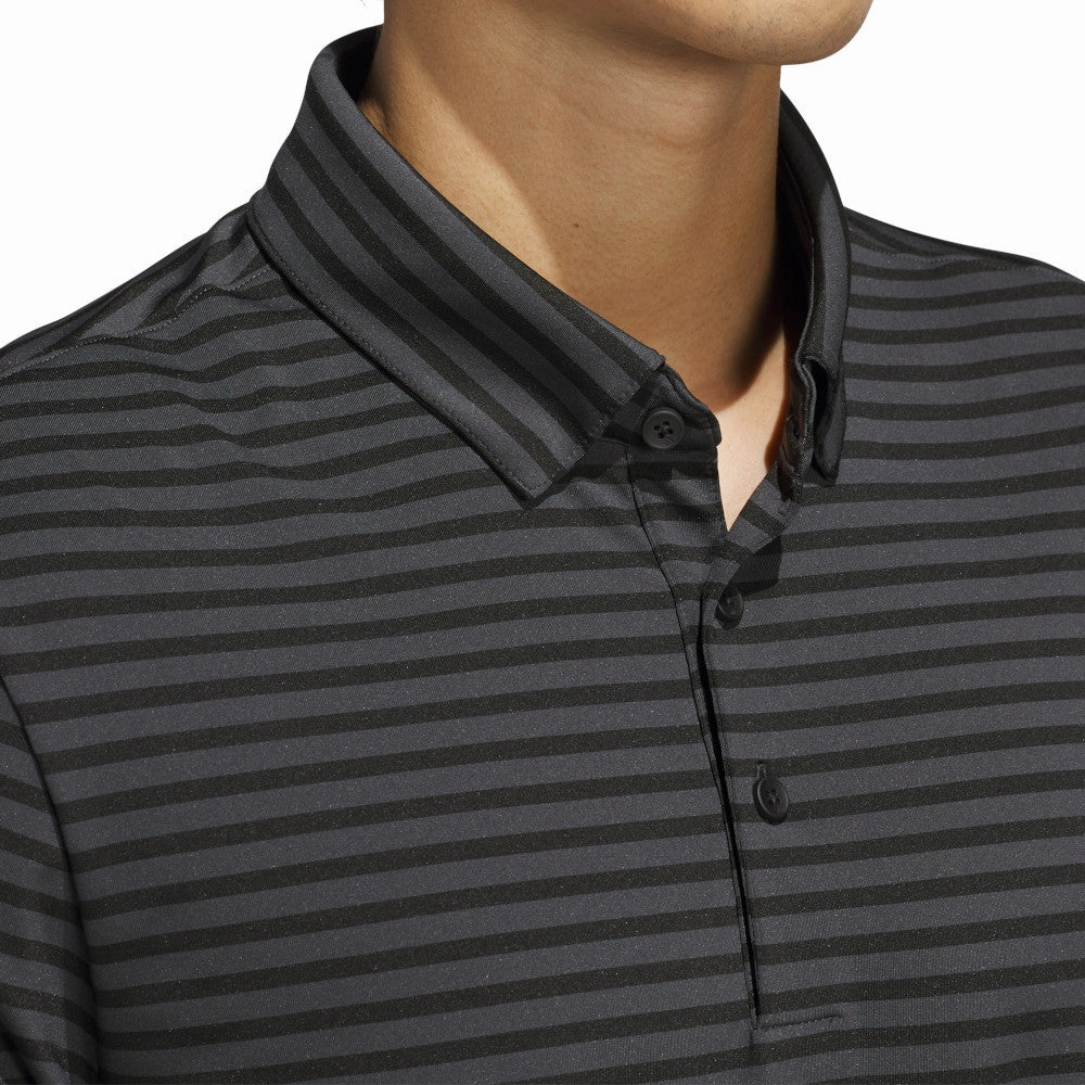 Active Lifestyle adidas Ultimate365 Stripe Polo Shirt - Black/Carbon