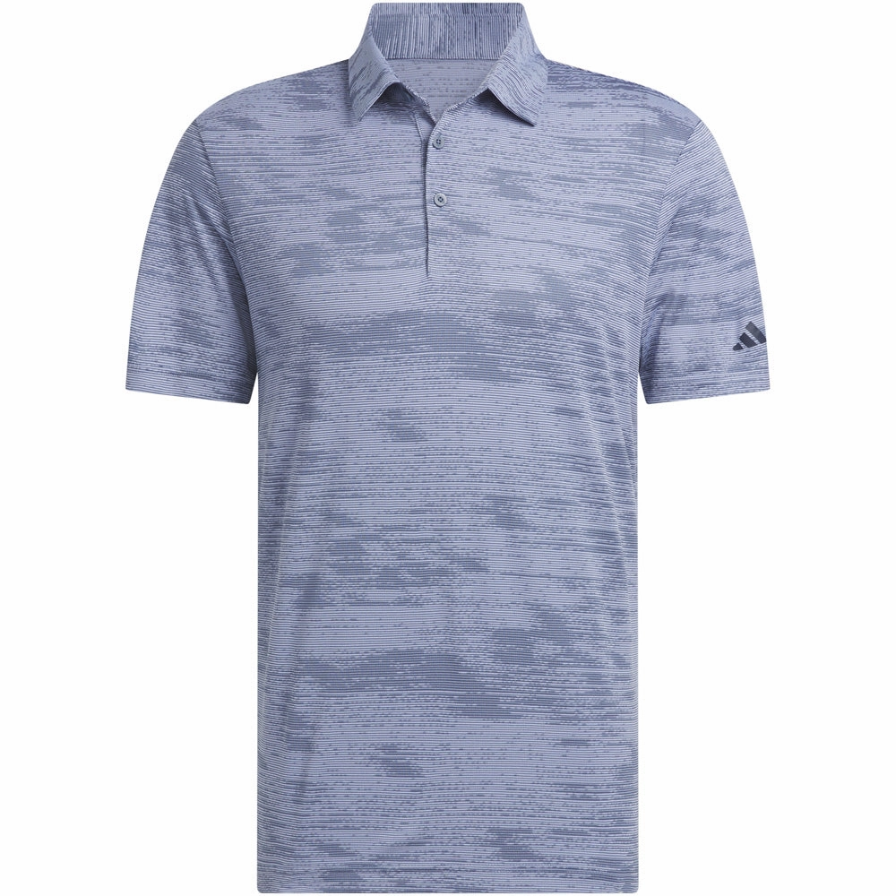 adidas Ultimate365 Textured Stripe Polo Shirt - Blue Spark/Preloved Ink Chilly Layer Soft Material
