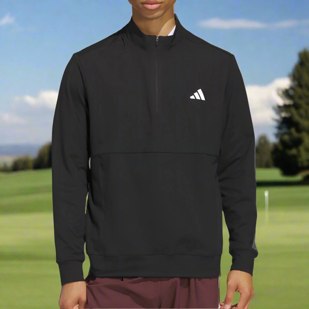 skiing suitable adidas Ultimate365 Tour 1/4 Zip Pullover - Black