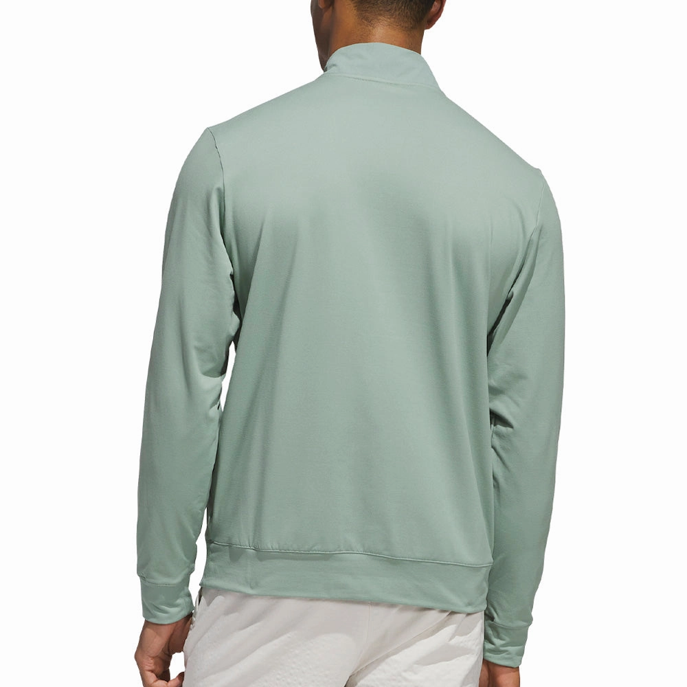 couple wear Weekend Bold adidas Ultimate365 Tour 1/4 Zip Pullover - Silver Green