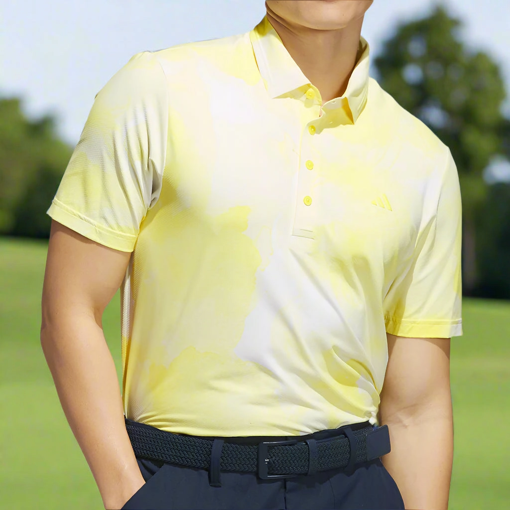 adidas Ultimate365 Tour Adicool LC Polo Shirt - Pure Sulfur/White Easy Style Wear