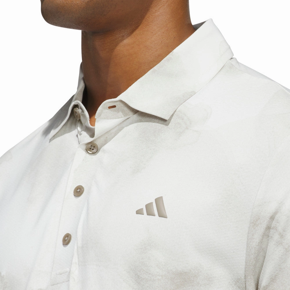 Active Essentials Garment Dyed Technique adidas Ultimate365 Tour Adicool LC Polo Shirt - Putty Beige/White