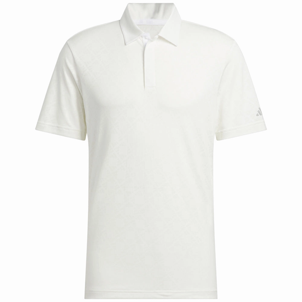 Relaxed Design adidas Ultimate365 Tour HEAT.RDY Jacquard Polo Shirt - White