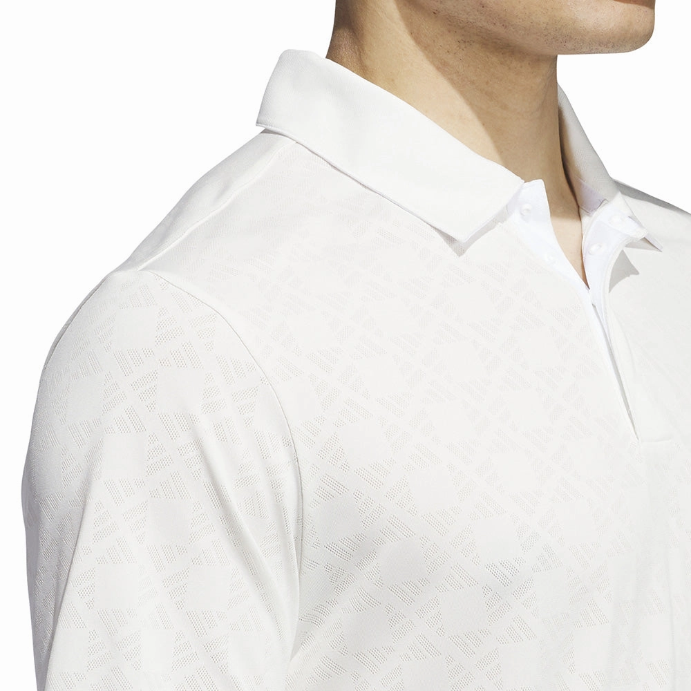 Fit for Everyone Fresh Comfort Style adidas Ultimate365 Tour HEAT.RDY Jacquard Polo Shirt - White