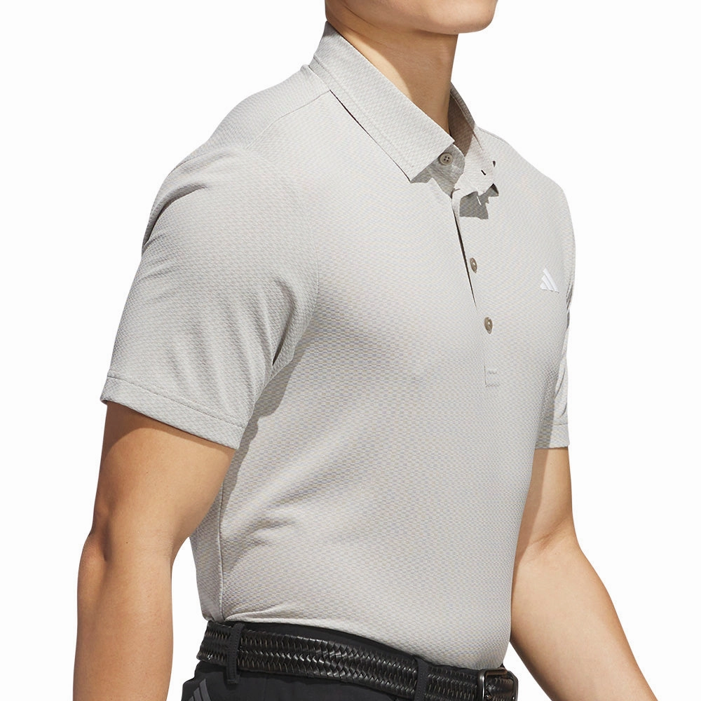 Breezy Design adidas Ultimate365 Tour Texture LC Polo Shirt - Putty Beige