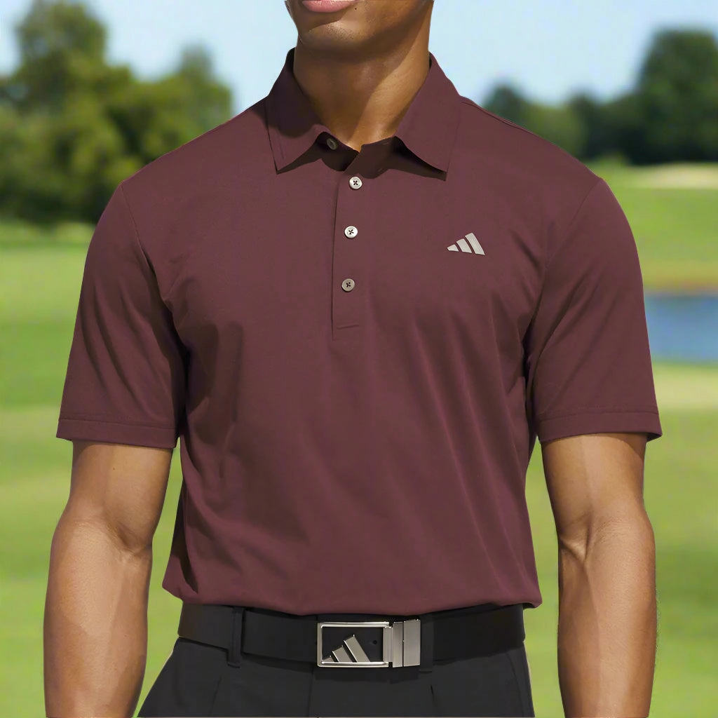 Moisture Management Fabric adidas Ultimate365 Tour Twistknit LC Polo Shirt - Aurora Ruby