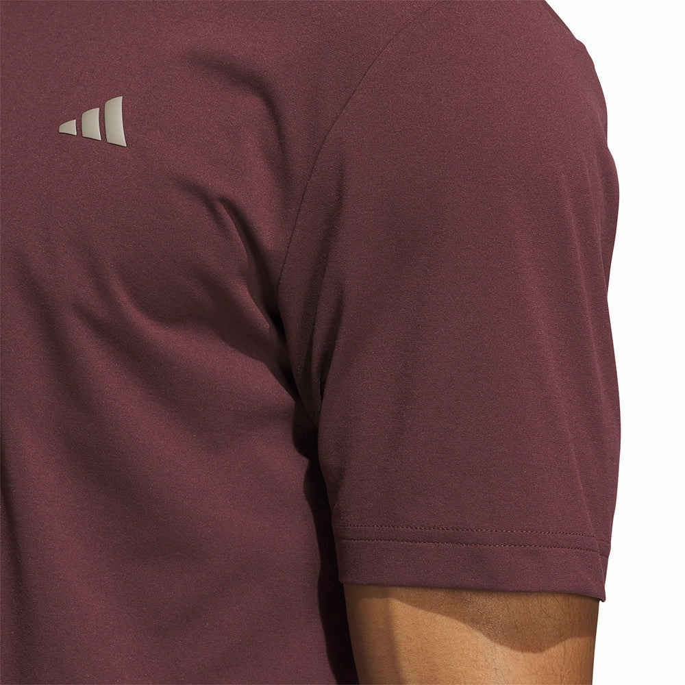 adidas Ultimate365 Tour Twistknit LC Polo Shirt - Aurora Ruby Fit For Comfort Reinforced Hemline