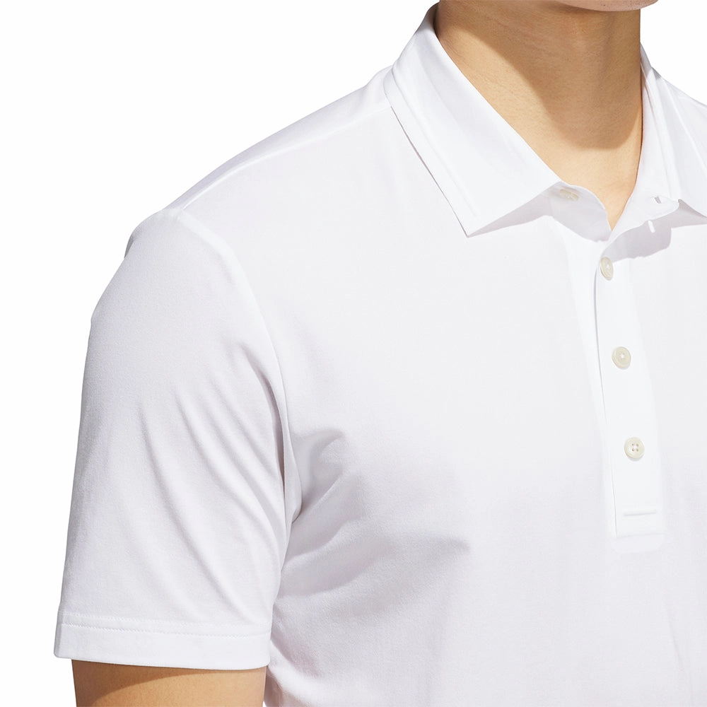 Raw Edge Hem WrinkleFreeFabric adidas Ultimate365 Tour Twistknit LC Polo Shirt - White