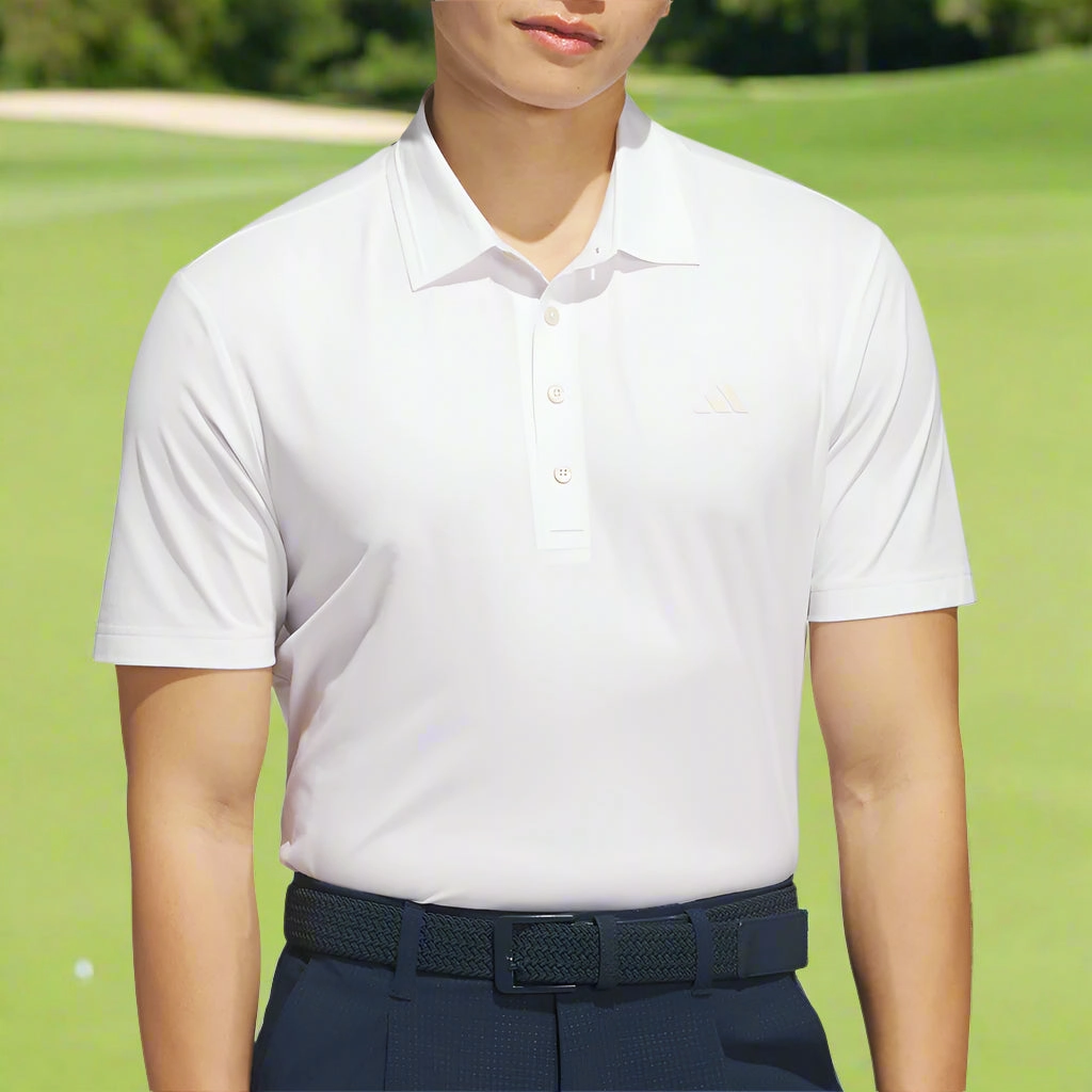 adidas Ultimate365 Tour Twistknit LC Polo Shirt - White Classic Outfit Summer cool