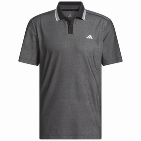 adidas Ultimate365 Tour Twistknit Pique Polo Shirt - Black Outdoor Light