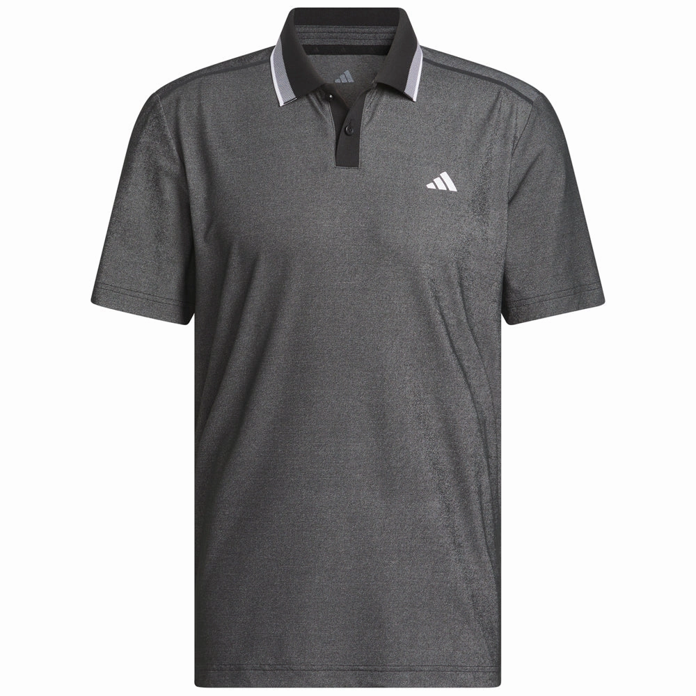 adidas Ultimate365 Tour Twistknit Pique Polo Shirt - Black Outdoor Light