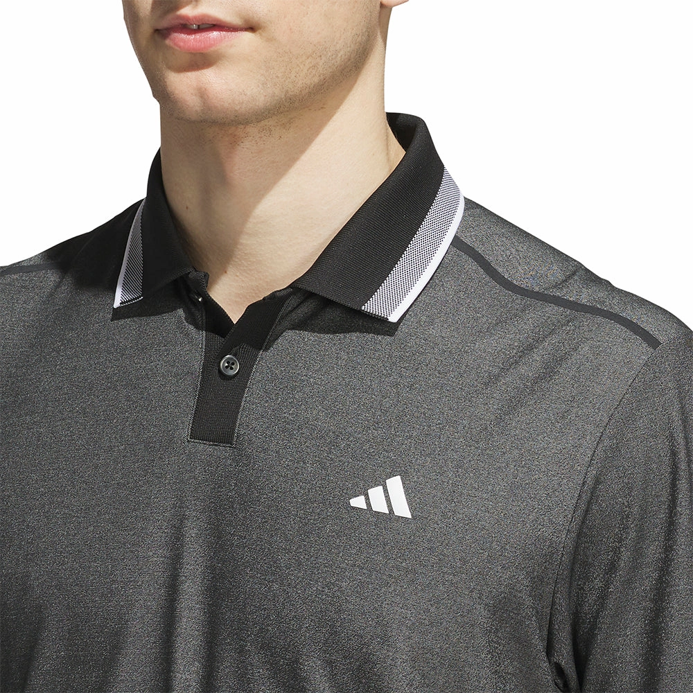 adidas Ultimate365 Tour Twistknit Pique Polo Shirt - Black Scoop neck femininity Leisure Casual