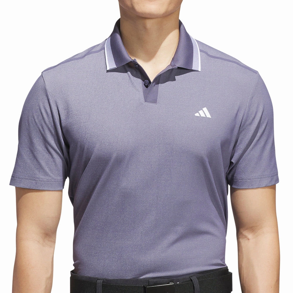 adidas Ultimate365 Tour Twistknit Pique Polo Shirt - Preloved Violet Weekend Trend Pocket Design