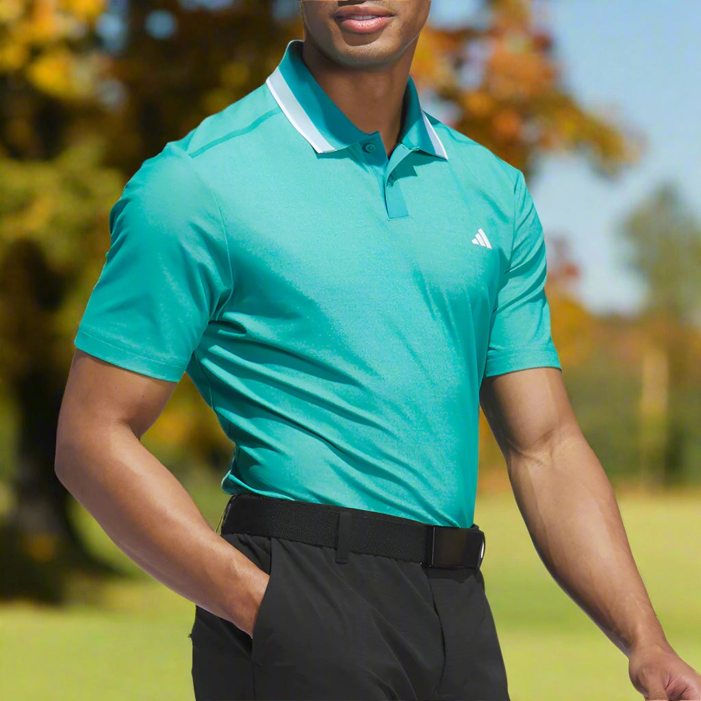 Chic Casual Wear adidas Ultimate365 Tour Twistknit Pique Polo Shirt - Pure Teal