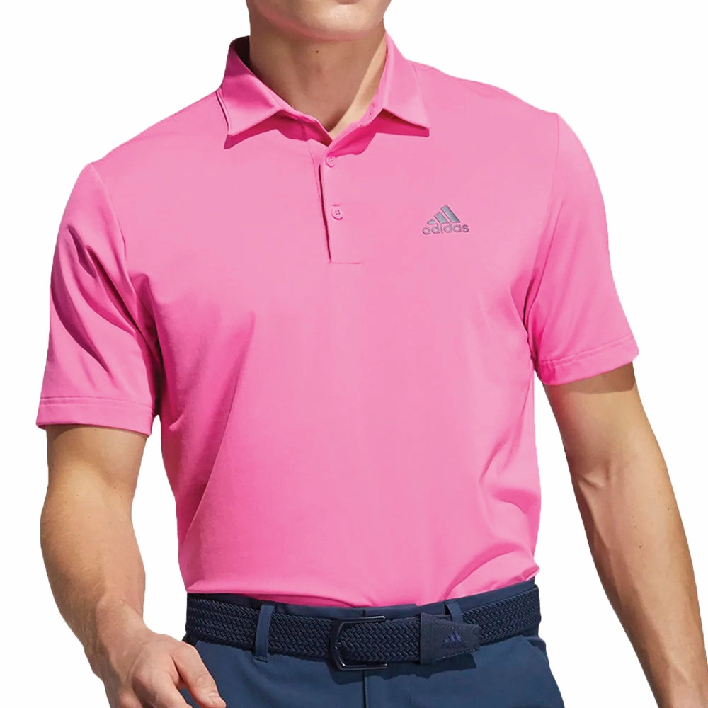 adidas Ultimate 365 Solid 3.0 Polo Shirt - Screaming Pink Ultimate Comfort Anti Static Treatment