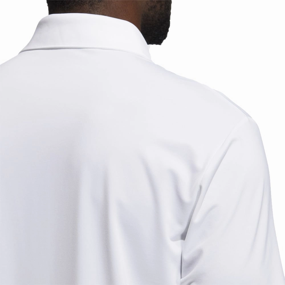 adidas Ultimate 365 Solid Polo - White Garment Dyed Finish Wrinkle Resistant Cloth
