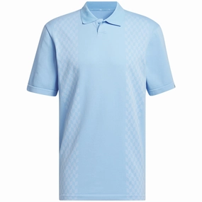 Stretch Knit adidas Ultimate 365 Tour Primeknit Polo Shirt - Semi Blue Burst