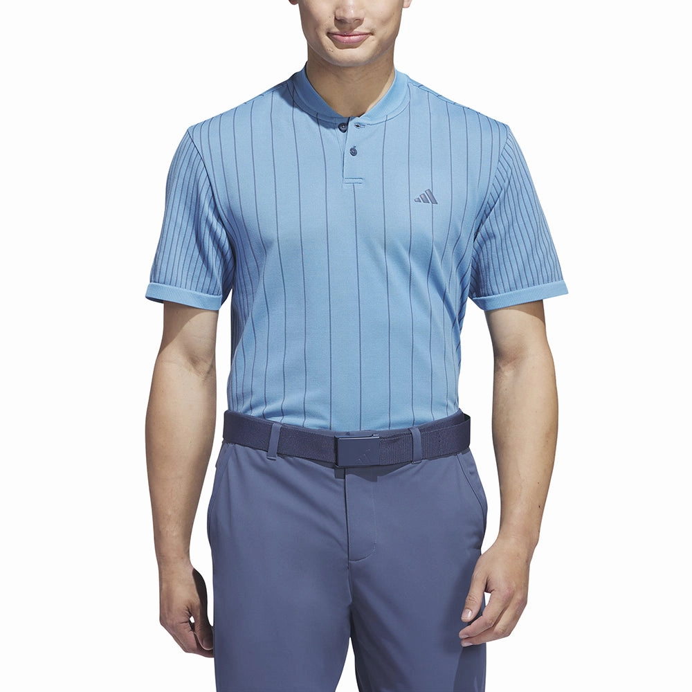 adidas Ultimate 365 Tour Primeknit Striped Polo Shirt - Semi Blue Burst Top Rated
