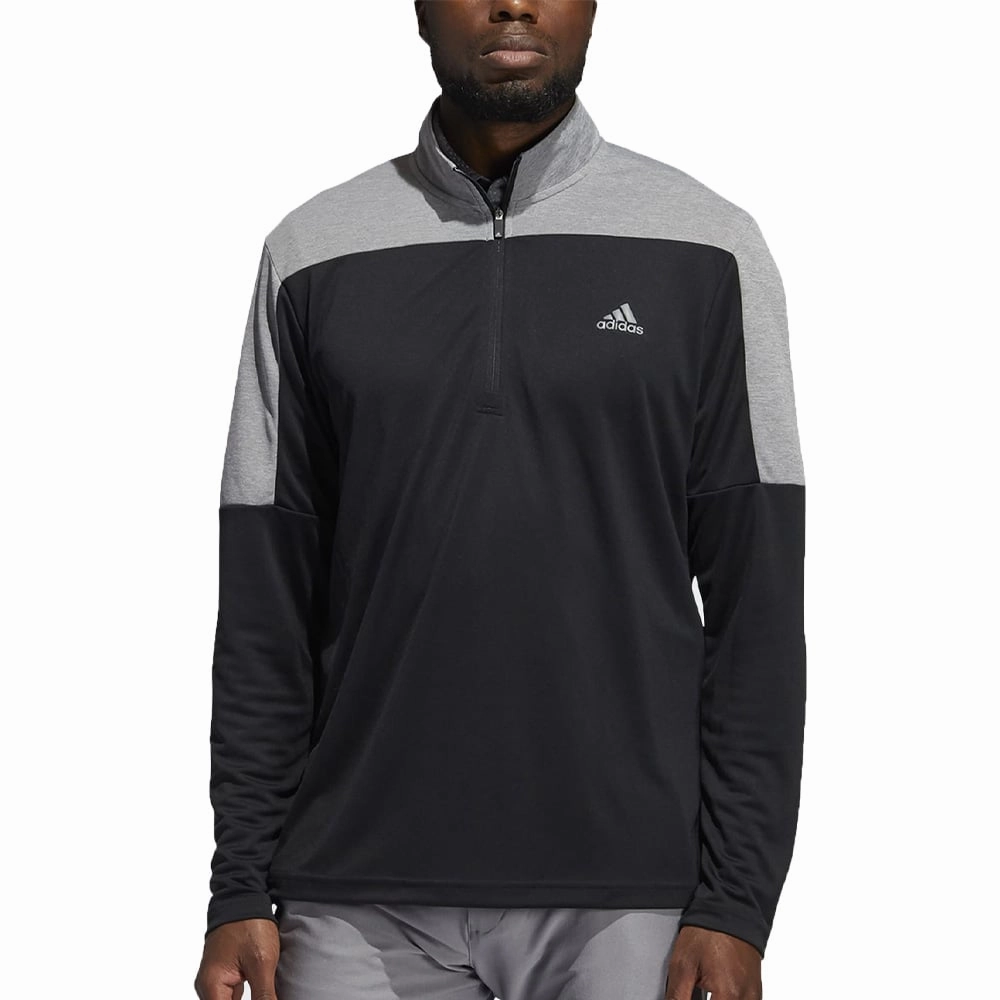 adidas UPF Lightweight 1/4 Zip Midlayer- Black Travel Companion Weekend Fit