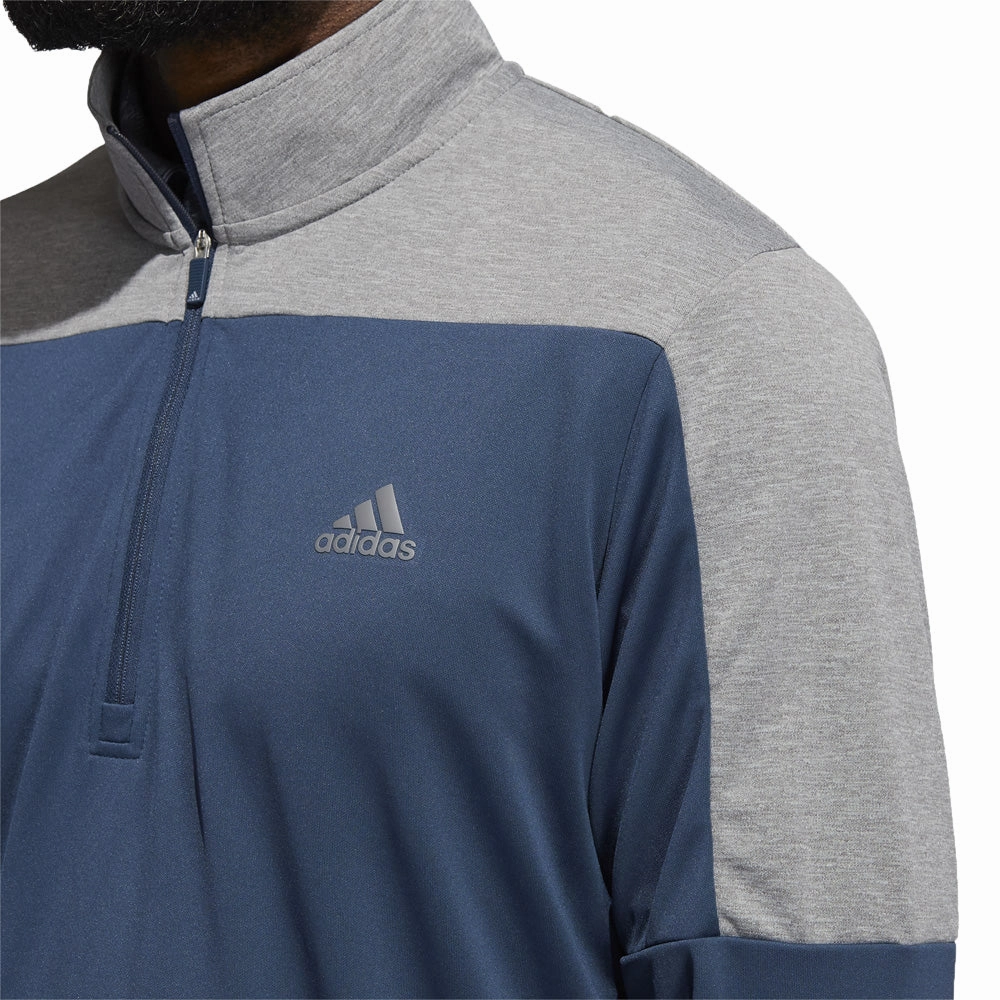 product yoga friendly flexibility adidas UPF Lightweight 1/4 Zip Midlayer- Crew Navy
