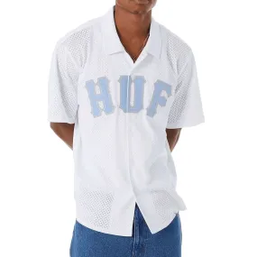 HUF Arch Mesh Button Up Shirt - White Non Iron Material