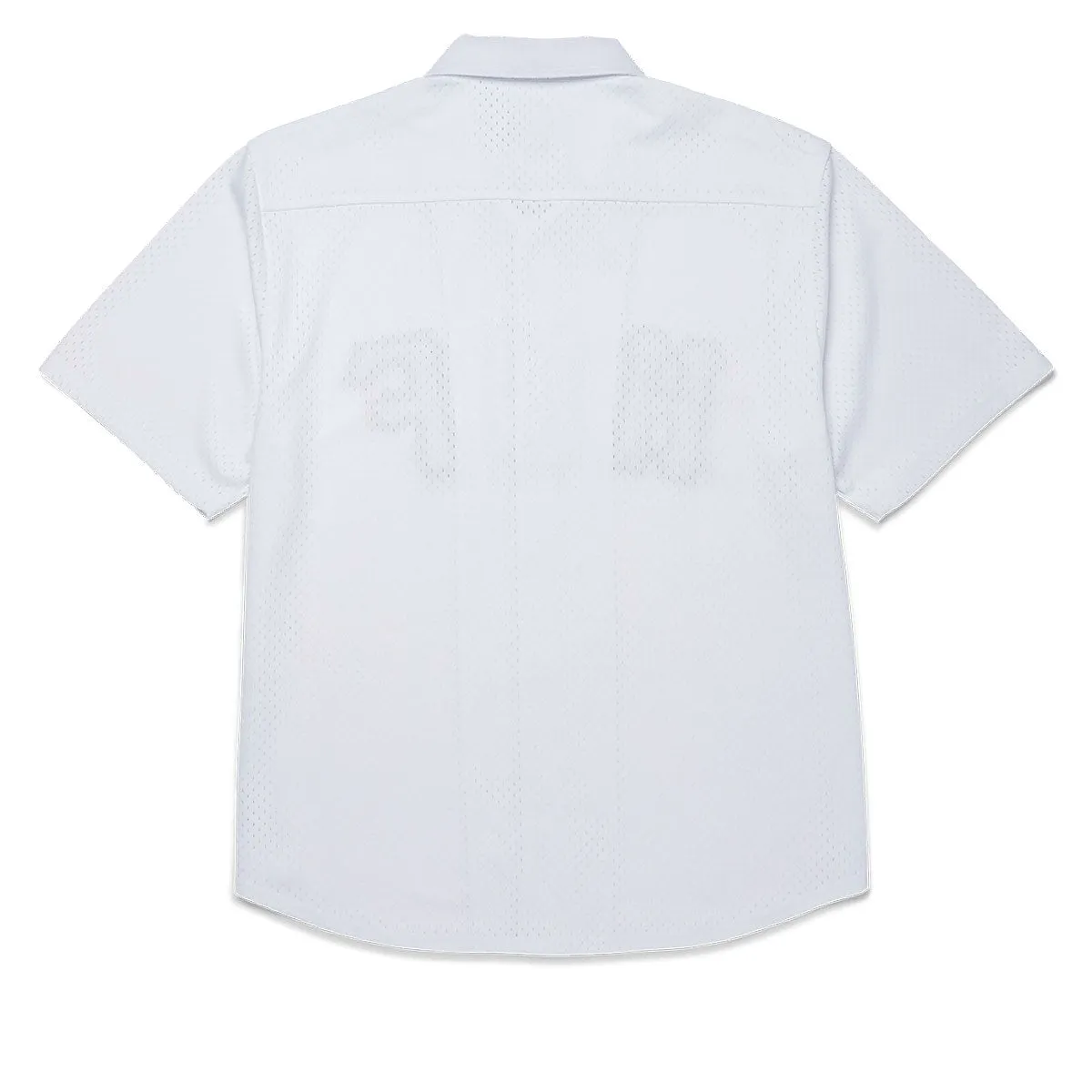 HUF Arch Mesh Button Up Shirt - White Urban Fashion Water Repellent Finish