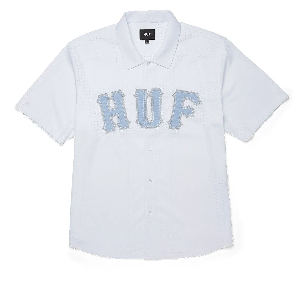 HUF Arch Mesh Button Up Shirt - White High-Quality Craftsmanship