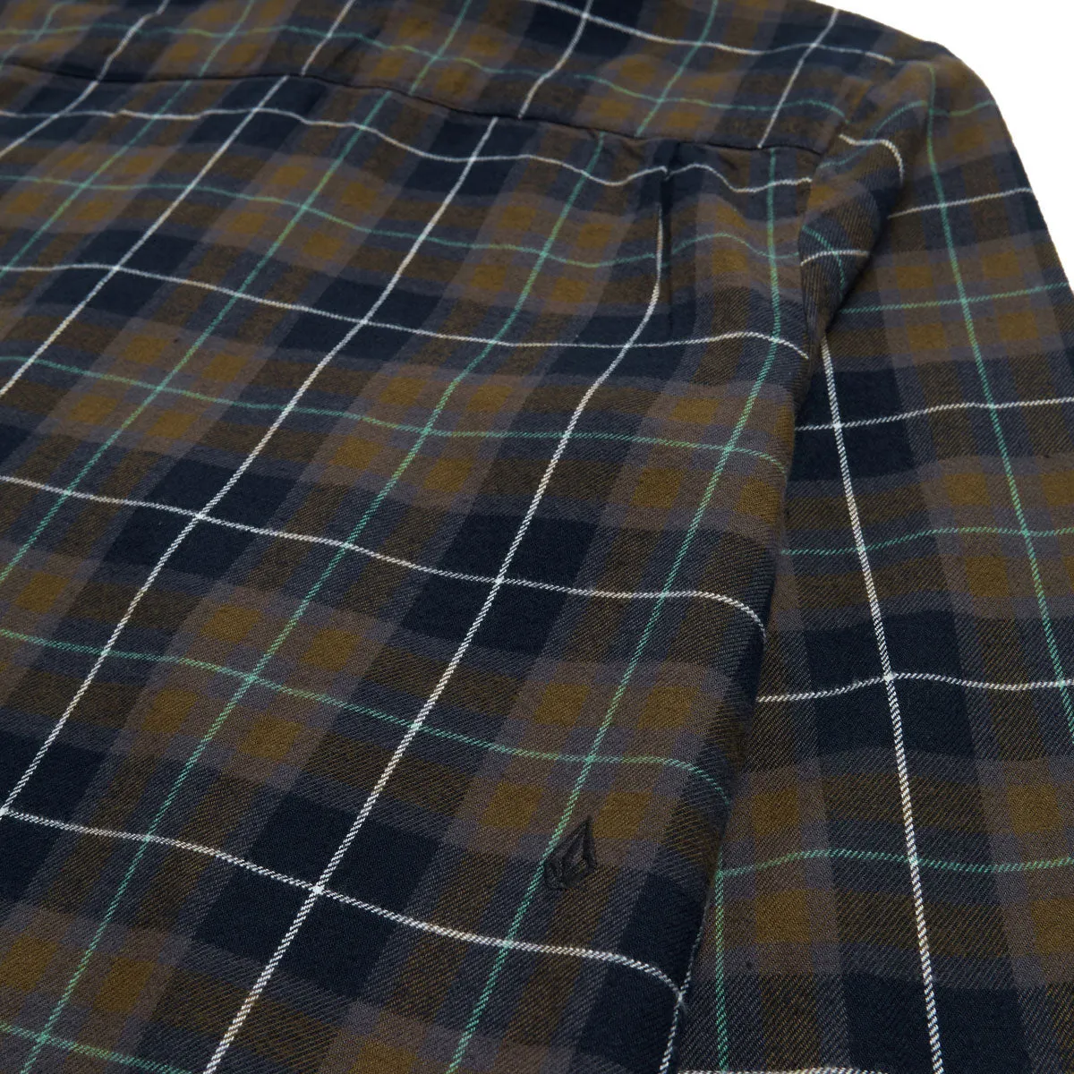 Volcom Caden Plaid Long Sleeve Shirt - Navy 2025 Anti Static Treatment