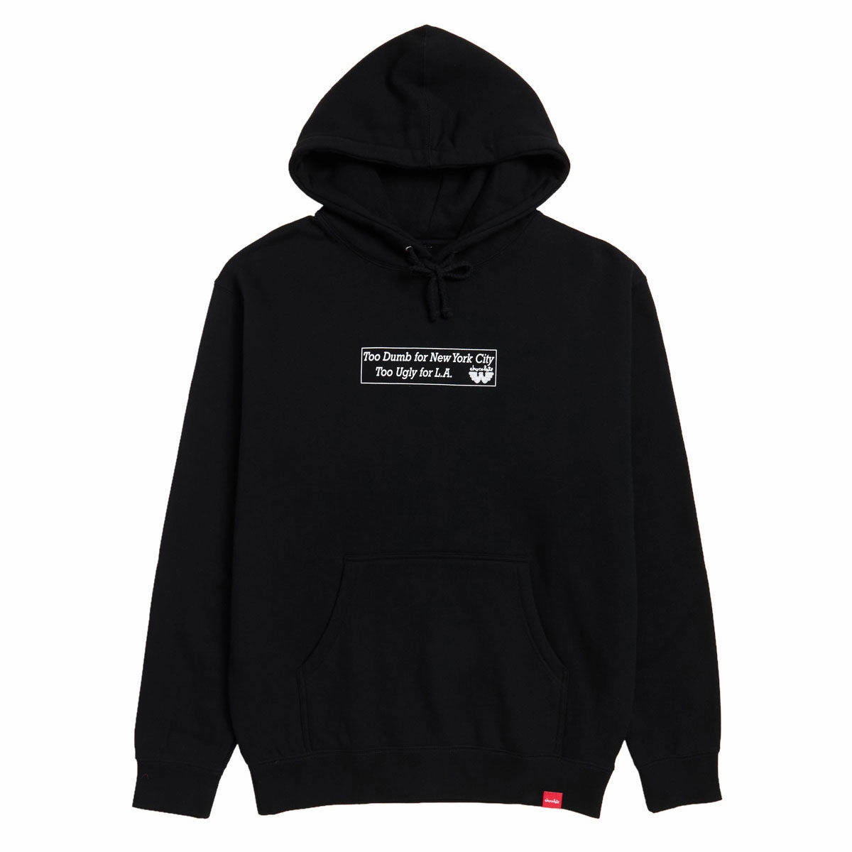 Chocolate x Waylon Too Dumb Hoodie - Black Embroidered Details All Day Wear
