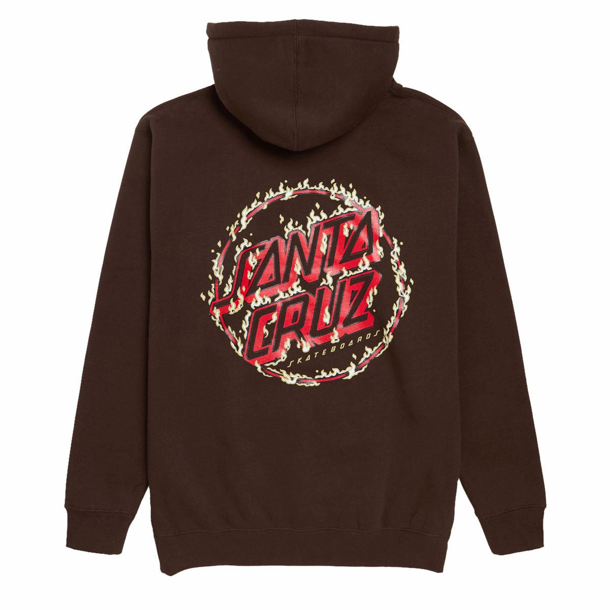 Matte Finish Reflective accents Santa Cruz Burnt Opus Oversized Hoodie - Brown