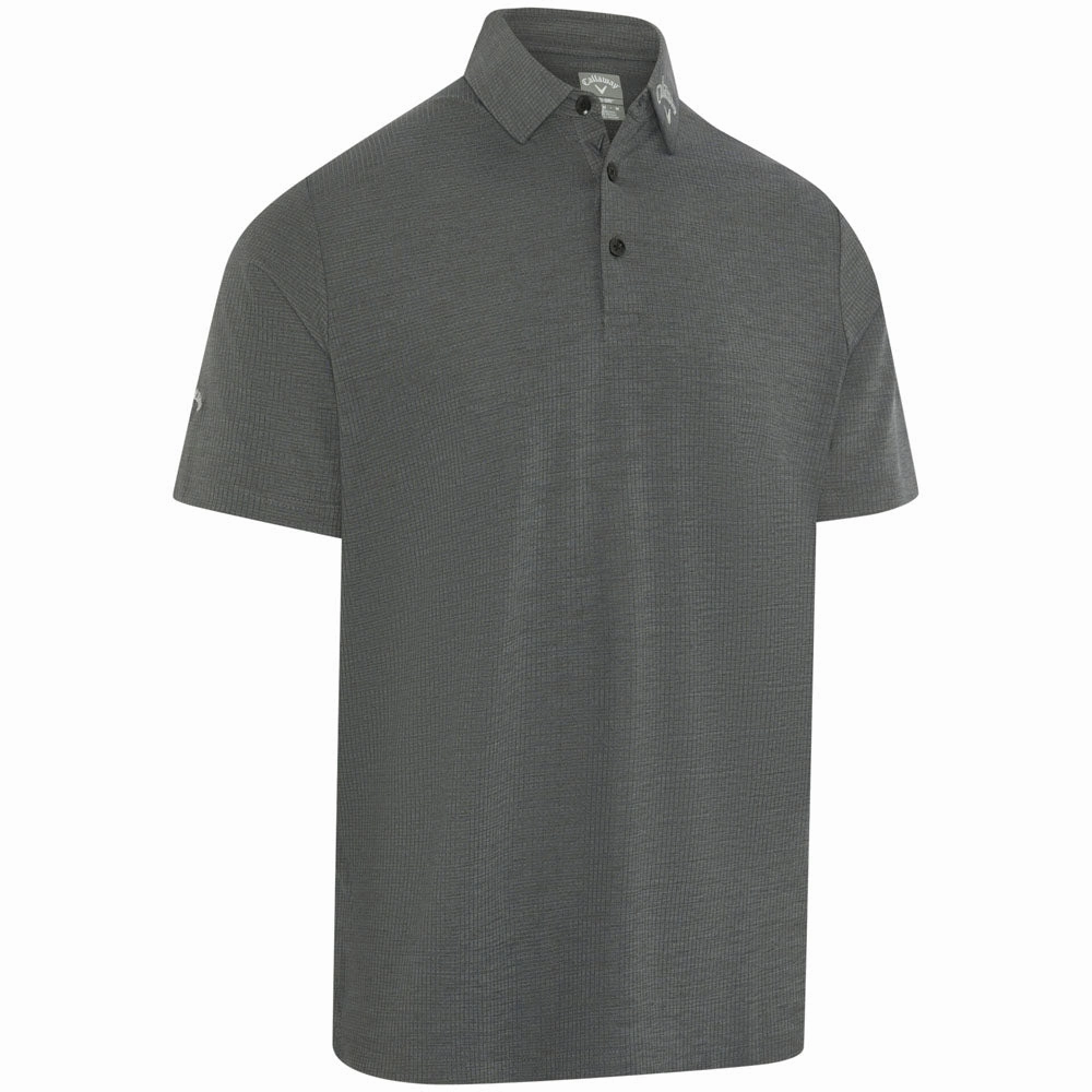 RelaxedFit Stylish Layering Callaway Ventilated Classic Jacquard Polo Shirt - Caviar