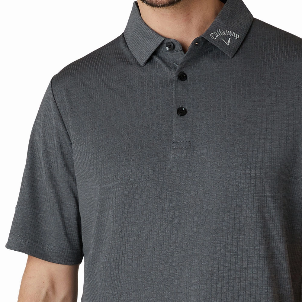 Callaway Ventilated Classic Jacquard Polo Shirt - Caviar Basic Layer Effortless Look