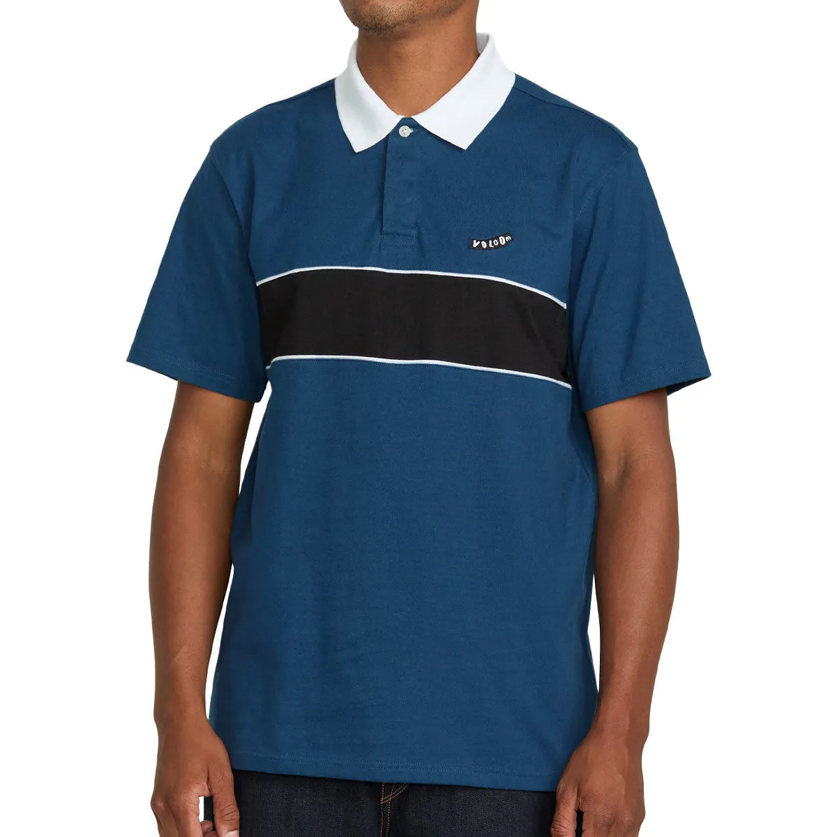Double Needle Hemming Volcom Gemstone Polo Shirt - Deep Blue