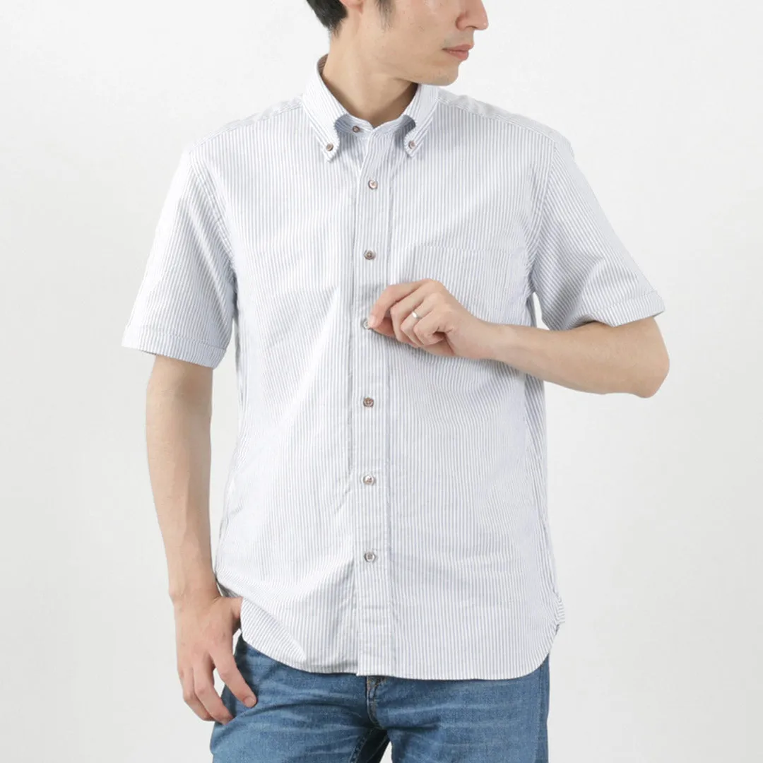 ROCOCO / Premium Oxford Standard Button Down Shirt Loose style Zip Front