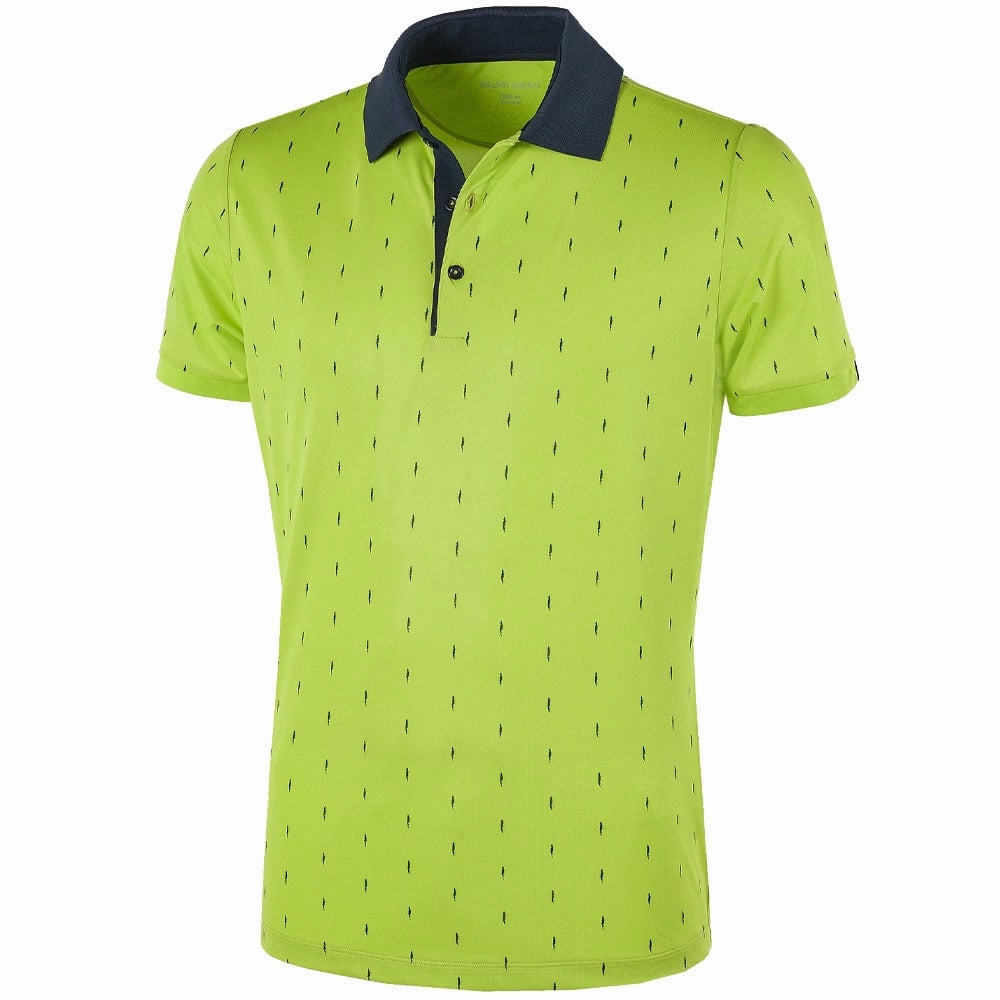 Basic Wear Galvin Green Mayson Ventil8  Polo Shirt - Lime/Navy