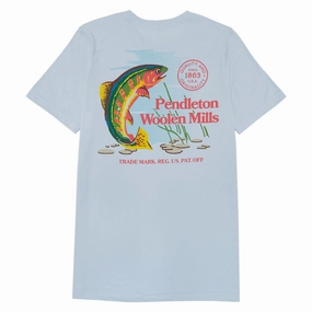 Timeless Top Urban Smart Pendleton Freshwater Fishing T-Shirt - Light Blue/Multi
