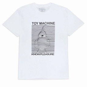 Winter Layer Ribbed Collar Trim Toy Machine Toy Division T-Shirt - White