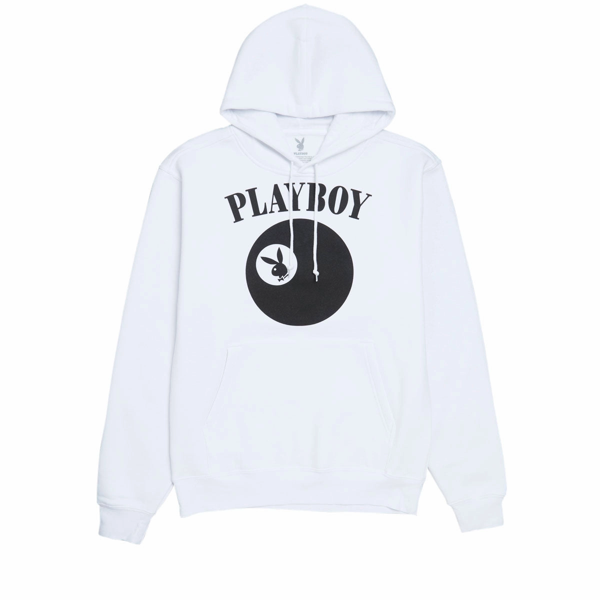 Modern Design Seamless Shoulder Color Bars x Playboy Billiards Hoodie - White