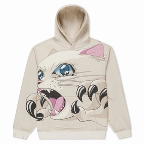 Stretchable Waistband RIPNDIP Metal Claw Hoodie - Bone