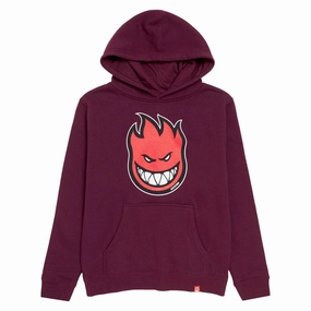 Spitfire Youth Bighead Fill Hoodie - Maroon/Black/Red/White Seasonal Wardrobe