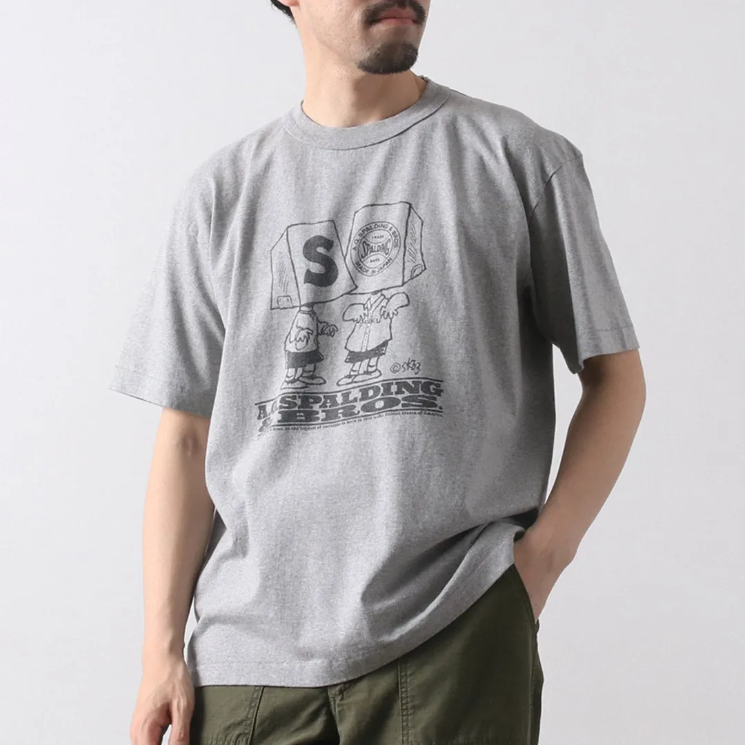 A.G.SPALDING & BROS / Sketchbook Print T-Shirt FadeResistantPrint Trendy Comfort Wear