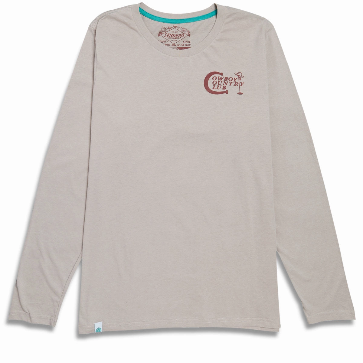 Sendero Cowboy Country Club Long Sleeve T-Shirt - Sand Daily Style Trend
